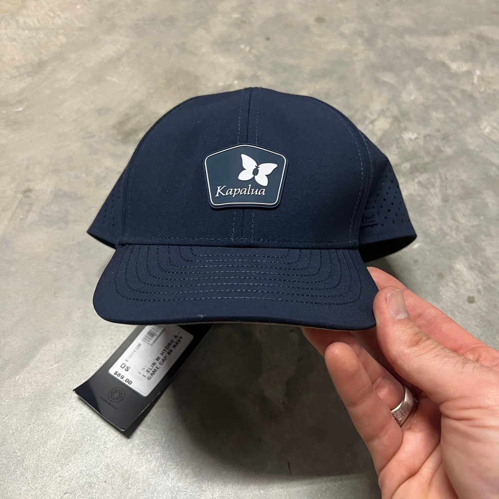 Melin A-Game Hydro Hat Kapalua Butterfly Navy Blue Golf Snapback Cap OS NEW